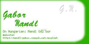 gabor mandl business card